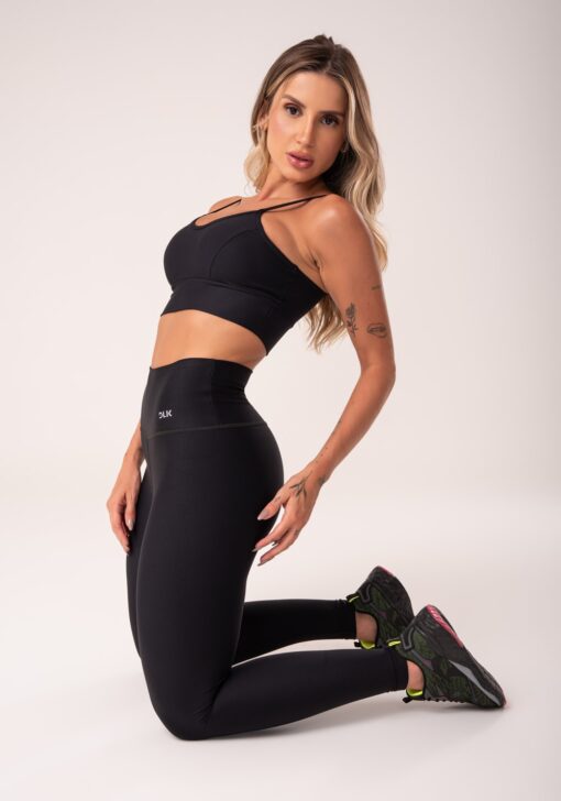 Calça legging preta cintura alta básica dlk - Image 2