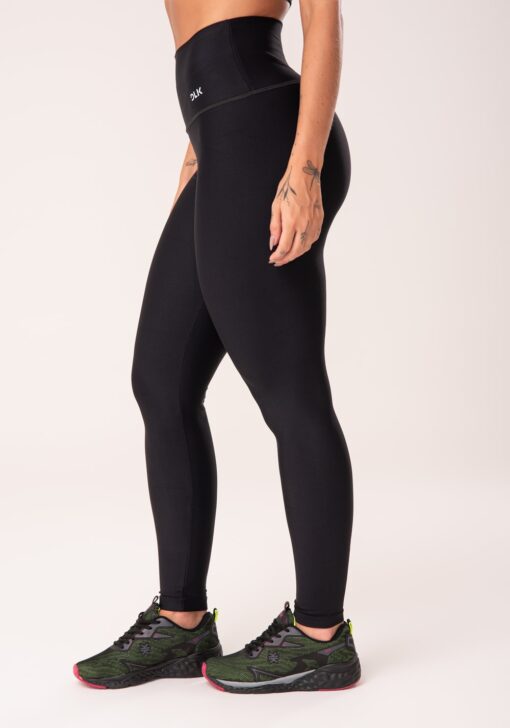 Calça legging preta cintura alta básica dlk