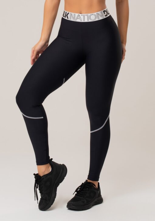 Calça legging nation elástico personalizado preto dlk