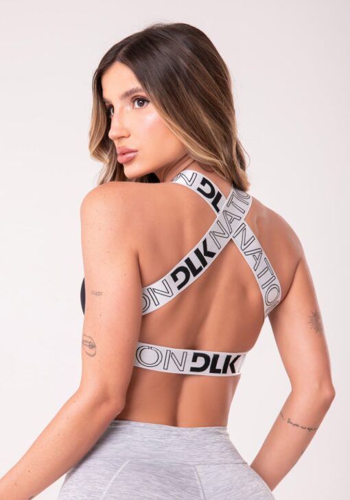 Top sem bojo nation com elástico cruzado nas costas preto dlk - Image 3