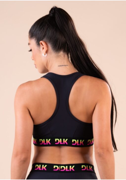 Top fitness feminino cut-out elástico colorido action dlk - Image 3
