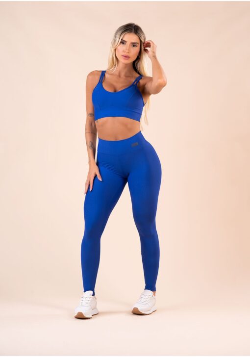 Legging fitness feminina azul action dlk - Image 2