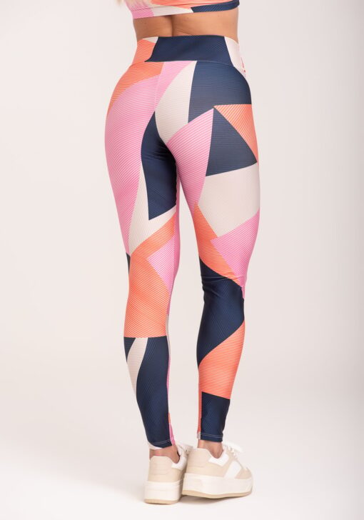 Legging fitness feminina estampada strip azul printed dlk - Image 3