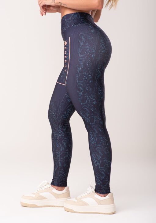 Legging fitness feminina estampada energy azul printed dlk - Image 4