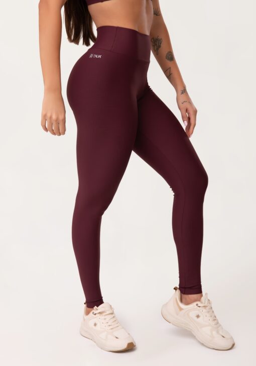 Legging fitness feminina vinho aura dlk