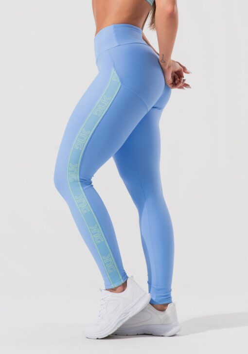 Legging fitness feminina com elástico lateral activity dlk azul - Image 2