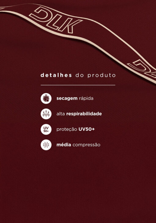 Top fitness feminino com elástico na base e tule activity dlk vinho - Image 5