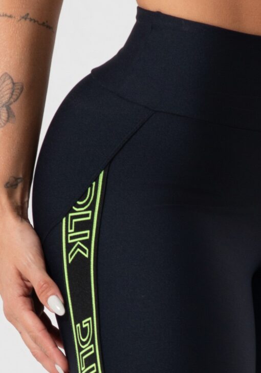Legging fitness feminina com elástico lateral activity dlk preto - Image 4