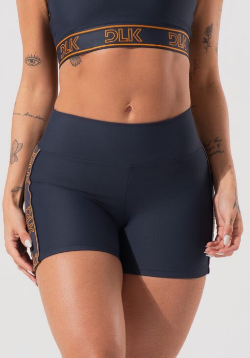 Short fitness feminino com elástico lateral activity dlk grafite - Image 3