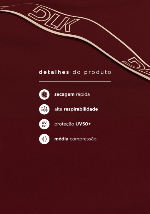 Short fitness feminino com elásticos no cós e na lateral activity dlk vinho - Image 5